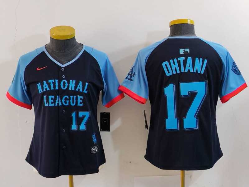Womens Los Angeles Dodgers #17 Shohei Ohtani Number Navy 2024 All Star Limited Stitched Jersey->2024 mlb all-star->MLB Jersey
